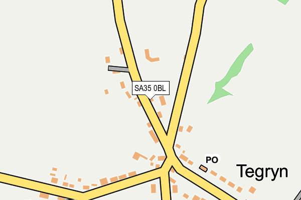 SA35 0BL map - OS OpenMap – Local (Ordnance Survey)