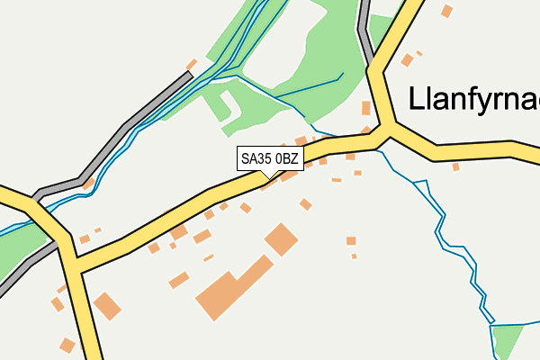 SA35 0BZ map - OS OpenMap – Local (Ordnance Survey)