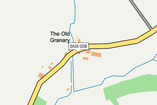 SA35 0DB map - OS OpenMap – Local (Ordnance Survey)