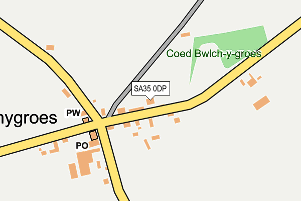 SA35 0DP map - OS OpenMap – Local (Ordnance Survey)