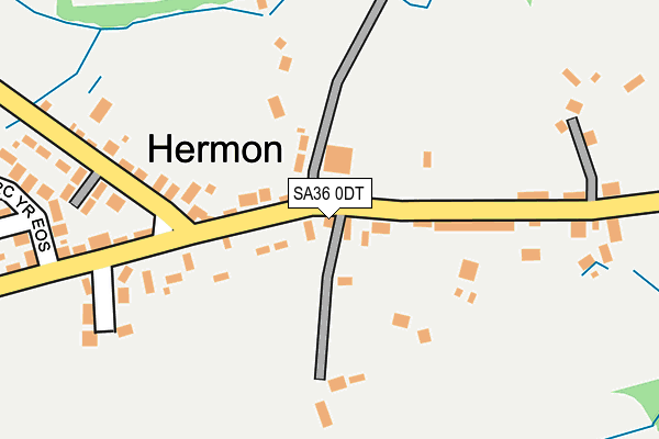 SA36 0DT map - OS OpenMap – Local (Ordnance Survey)