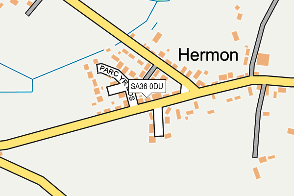 SA36 0DU map - OS OpenMap – Local (Ordnance Survey)