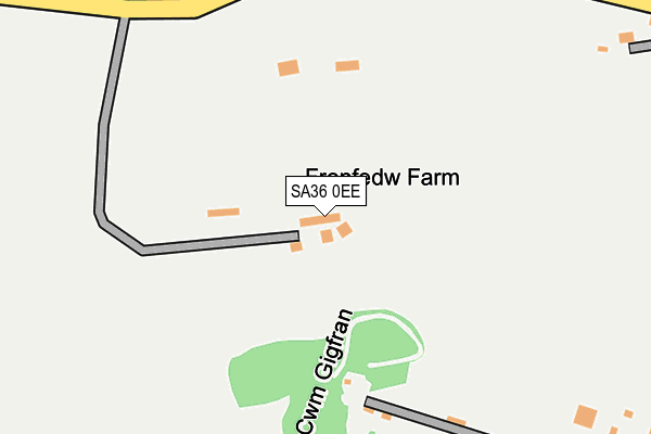 SA36 0EE map - OS OpenMap – Local (Ordnance Survey)