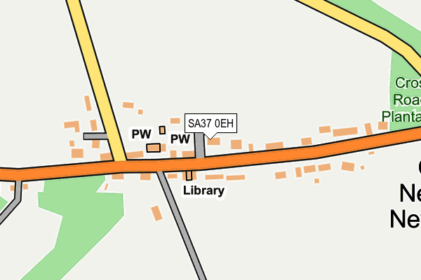 SA37 0EH map - OS OpenMap – Local (Ordnance Survey)