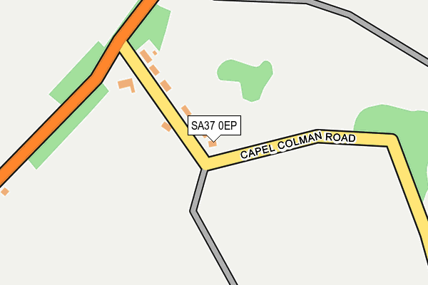 SA37 0EP map - OS OpenMap – Local (Ordnance Survey)