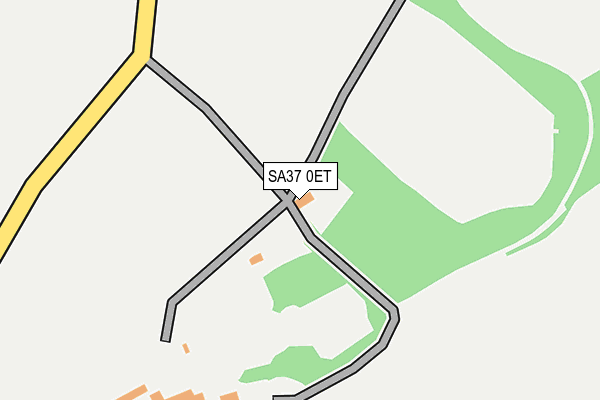SA37 0ET map - OS OpenMap – Local (Ordnance Survey)