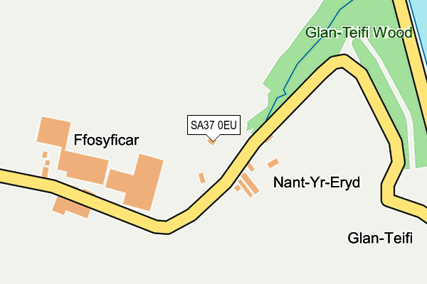 SA37 0EU map - OS OpenMap – Local (Ordnance Survey)
