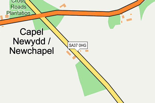 SA37 0HG map - OS OpenMap – Local (Ordnance Survey)