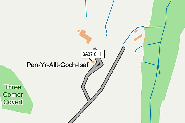 SA37 0HH map - OS OpenMap – Local (Ordnance Survey)