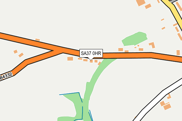 SA37 0HR map - OS OpenMap – Local (Ordnance Survey)