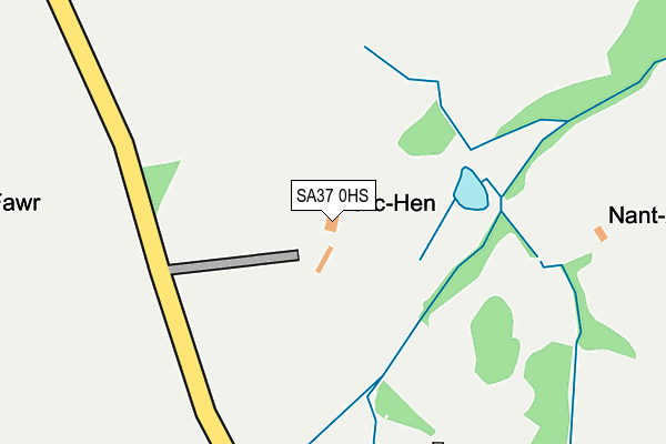 SA37 0HS map - OS OpenMap – Local (Ordnance Survey)