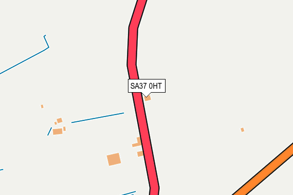 SA37 0HT map - OS OpenMap – Local (Ordnance Survey)