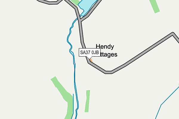 SA37 0JB map - OS OpenMap – Local (Ordnance Survey)