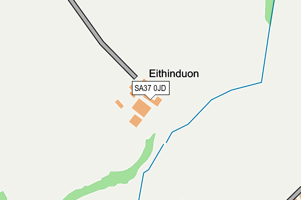 SA37 0JD map - OS OpenMap – Local (Ordnance Survey)