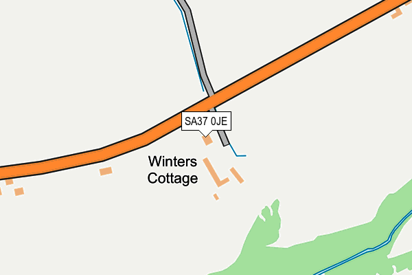 SA37 0JE map - OS OpenMap – Local (Ordnance Survey)