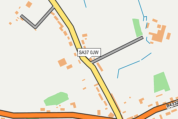 SA37 0JW map - OS OpenMap – Local (Ordnance Survey)