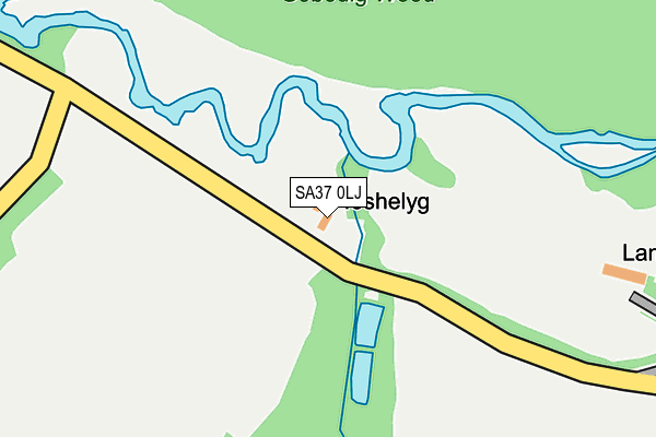 SA37 0LJ map - OS OpenMap – Local (Ordnance Survey)