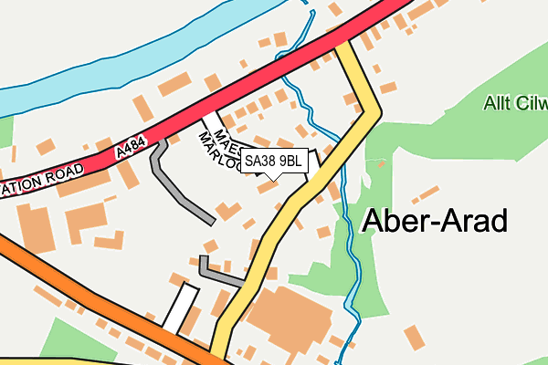 SA38 9BL map - OS OpenMap – Local (Ordnance Survey)