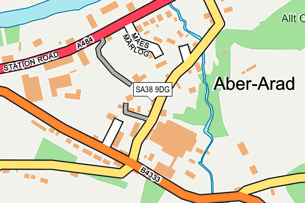 SA38 9DG map - OS OpenMap – Local (Ordnance Survey)