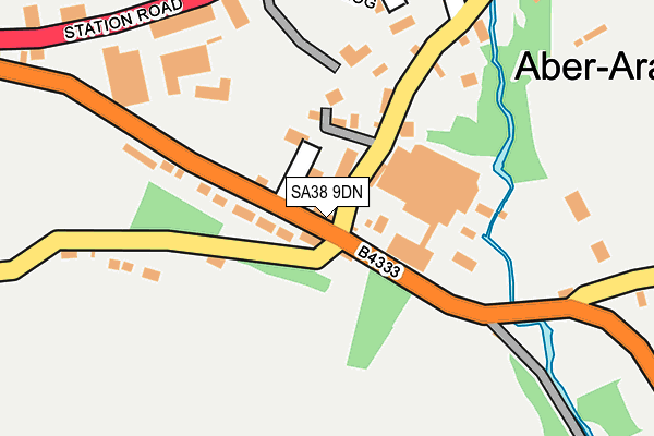 SA38 9DN map - OS OpenMap – Local (Ordnance Survey)