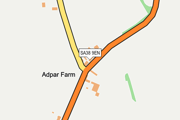 SA38 9EN map - OS OpenMap – Local (Ordnance Survey)