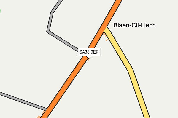 SA38 9EP map - OS OpenMap – Local (Ordnance Survey)