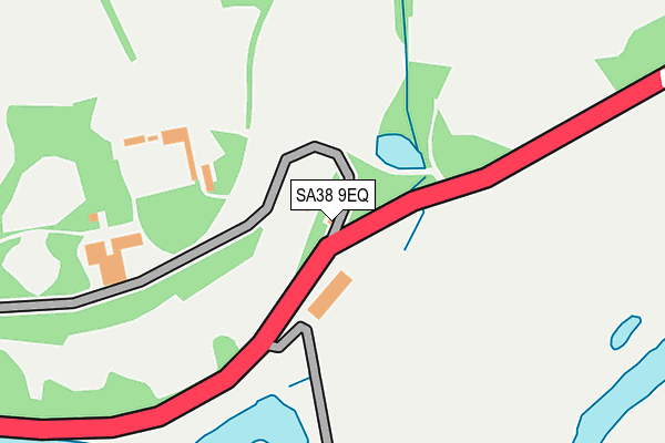 SA38 9EQ map - OS OpenMap – Local (Ordnance Survey)