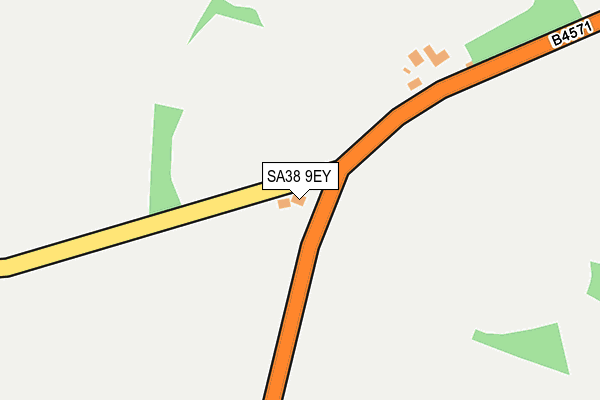 SA38 9EY map - OS OpenMap – Local (Ordnance Survey)