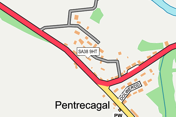 SA38 9HT map - OS OpenMap – Local (Ordnance Survey)