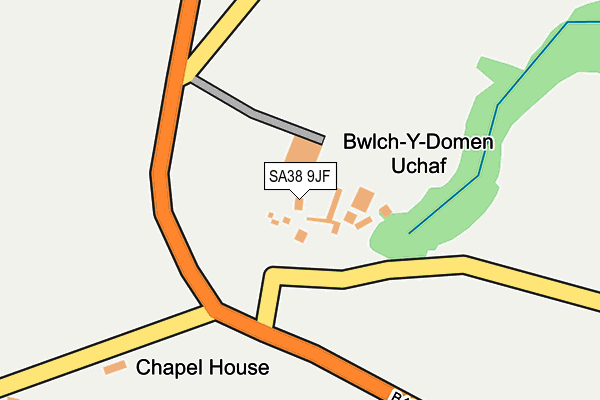 SA38 9JF map - OS OpenMap – Local (Ordnance Survey)