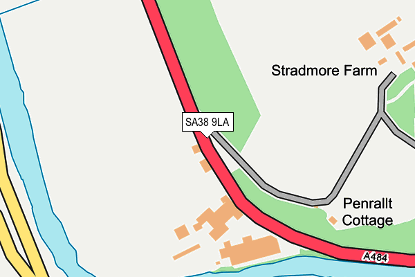 SA38 9LA map - OS OpenMap – Local (Ordnance Survey)