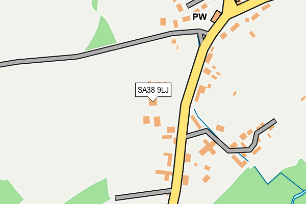 SA38 9LJ map - OS OpenMap – Local (Ordnance Survey)