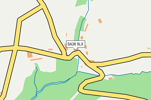 SA38 9LX map - OS OpenMap – Local (Ordnance Survey)