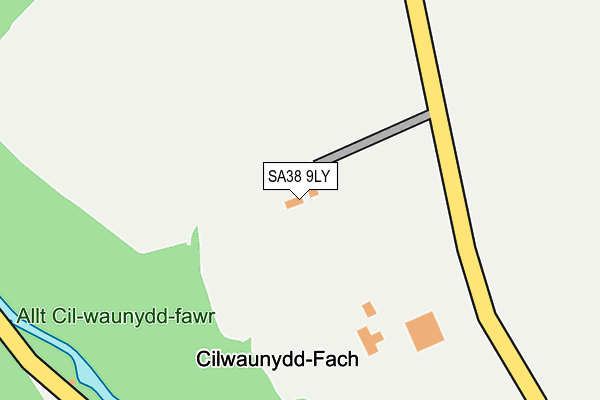 SA38 9LY map - OS OpenMap – Local (Ordnance Survey)