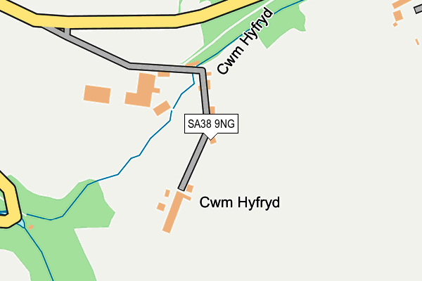 SA38 9NG map - OS OpenMap – Local (Ordnance Survey)