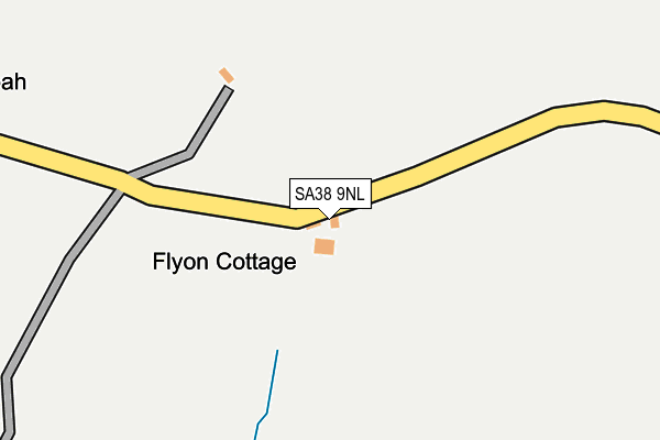 SA38 9NL map - OS OpenMap – Local (Ordnance Survey)