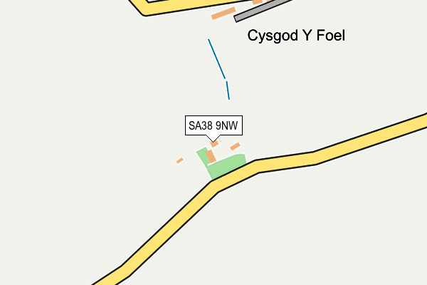 SA38 9NW map - OS OpenMap – Local (Ordnance Survey)