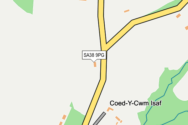 SA38 9PG map - OS OpenMap – Local (Ordnance Survey)