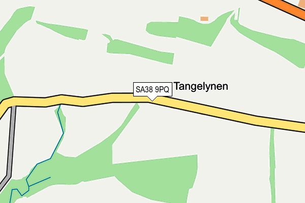 SA38 9PQ map - OS OpenMap – Local (Ordnance Survey)