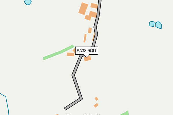 SA38 9QD map - OS OpenMap – Local (Ordnance Survey)