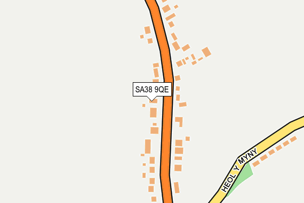 SA38 9QE map - OS OpenMap – Local (Ordnance Survey)