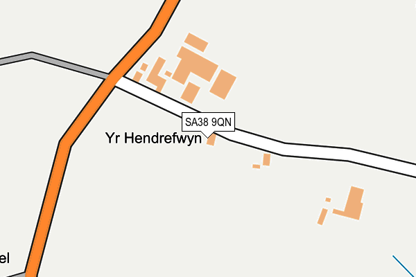 SA38 9QN map - OS OpenMap – Local (Ordnance Survey)