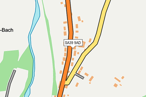 SA39 9AD map - OS OpenMap – Local (Ordnance Survey)