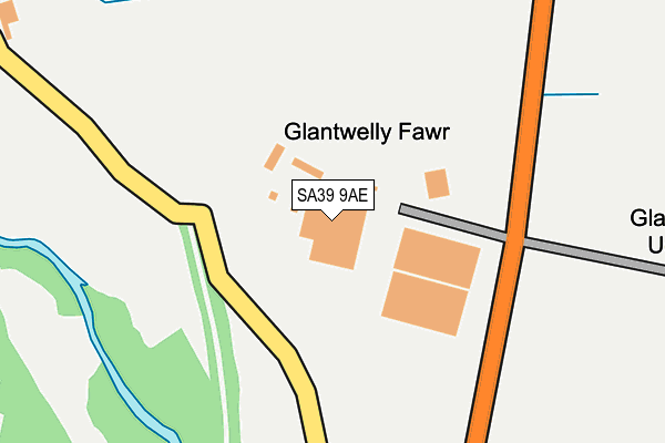 SA39 9AE map - OS OpenMap – Local (Ordnance Survey)