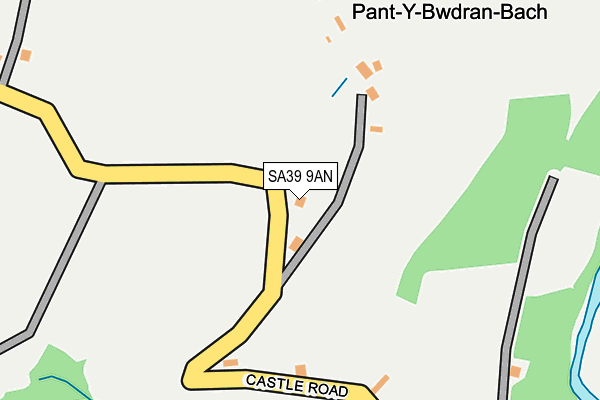 SA39 9AN map - OS OpenMap – Local (Ordnance Survey)