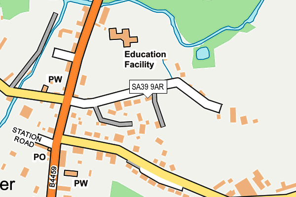 SA39 9AR map - OS OpenMap – Local (Ordnance Survey)