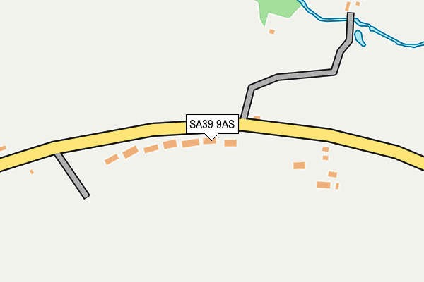 SA39 9AS map - OS OpenMap – Local (Ordnance Survey)