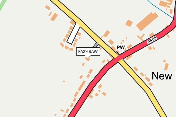 SA39 9AW map - OS OpenMap – Local (Ordnance Survey)