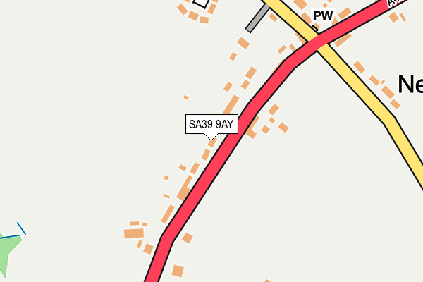SA39 9AY map - OS OpenMap – Local (Ordnance Survey)