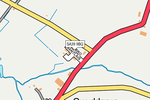 SA39 9BQ map - OS OpenMap – Local (Ordnance Survey)